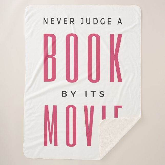 Manta Sherpa Nunca juzgues un libro por su película (Anverso)