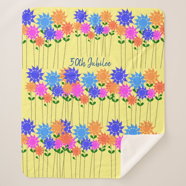 Manta Sherpa Nuns 50.º Jubileo Floral  (Anverso)