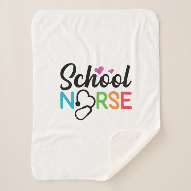 Manta Sherpa Nurse Gift School Nurse (Anverso)