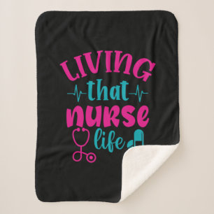 Manta Sherpa Nurse Gift Vivir Esa Vida De Enfermería