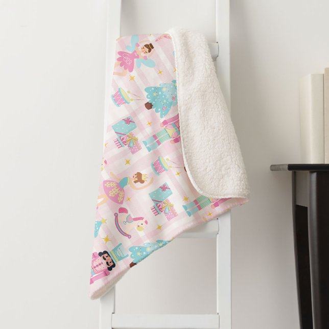 Manta Sherpa Nutcracker Ballet Holiday Christmas Baby Girl (Subido por el creador)