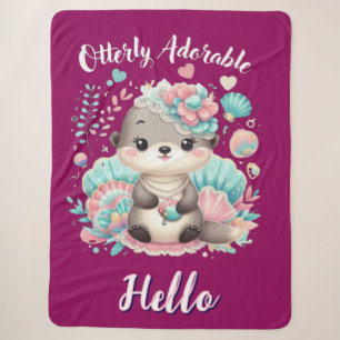 Manta Sherpa Nutria adorable y kawaii