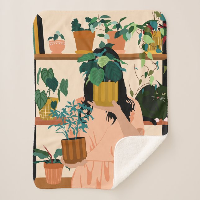 Manta Sherpa Oasis en poto (Anverso)