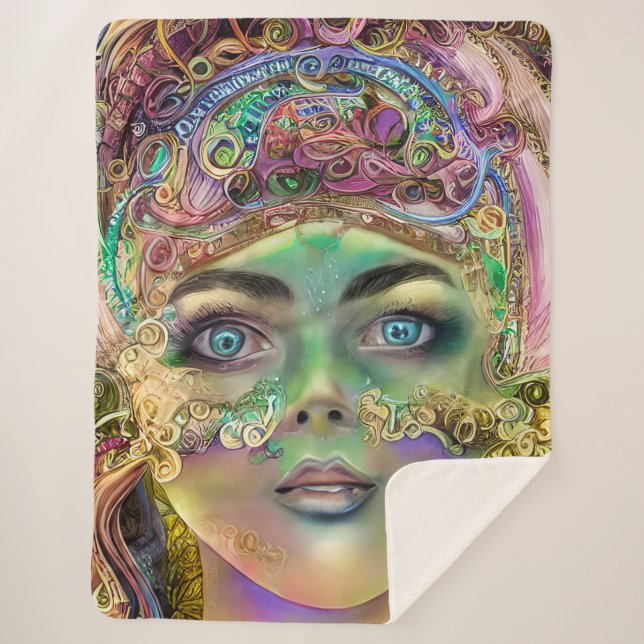 Manta Sherpa Obra artística del Día de San Patricio (Anverso)