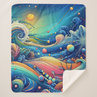 Manta Sherpa Ocean Lover Artístico