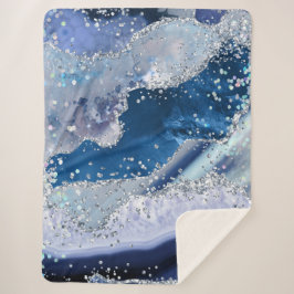 Manta Sherpa *~* Océano celestial PURPURINA del Holo del Agate