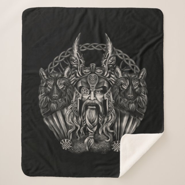 Manta Sherpa Odin y sus lobos Geri y Freki (Anverso)