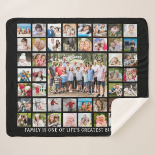 Manta Sherpa Oferta familiar 45 Collage de fotos personalizado