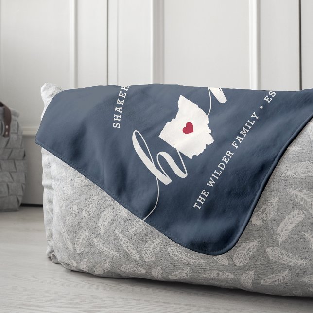 Manta Sherpa Ohio Home State Personalizado (Subido por el creador)