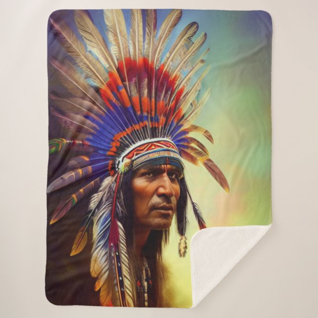 Manta Sherpa Ojibwe Sherpa Blanket (Anverso)