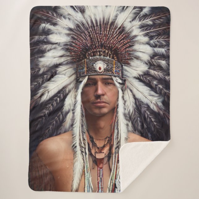 Manta Sherpa Ojibwe Sherpa Blanket (Anverso)