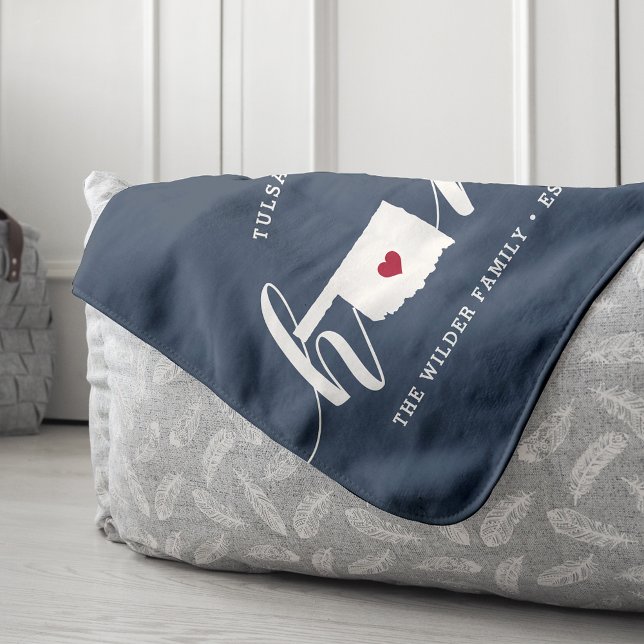 Manta Sherpa Oklahoma Home State Personalizado (Subido por el creador)