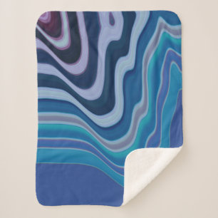Manta Sherpa Ola Azul