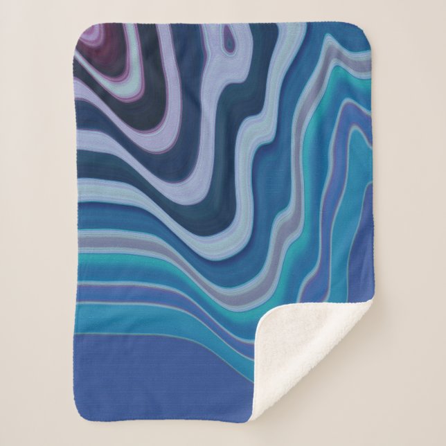 Manta Sherpa Ola Azul (Anverso)