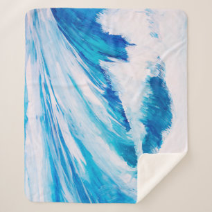 Manta Sherpa Olas oceánicas: Belleza de color azul marino.