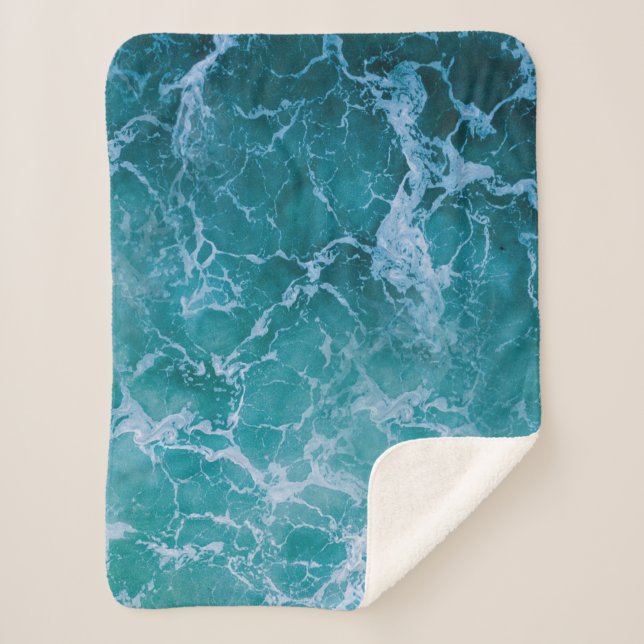 Manta Sherpa Olas profundas del océano azul (Anverso)