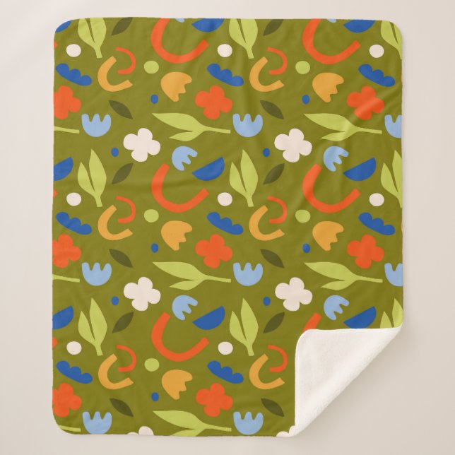 Manta Sherpa Olive Meadow (Anverso)