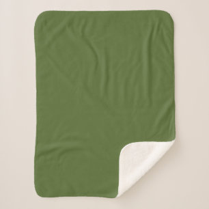 Manta Sherpa OliveGreen oscuro