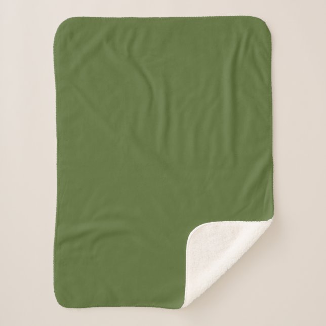 Manta Sherpa OliveGreen oscuro (Anverso)