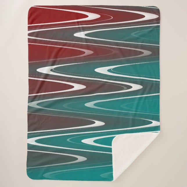 Manta Sherpa Ondas blancas (Anverso)