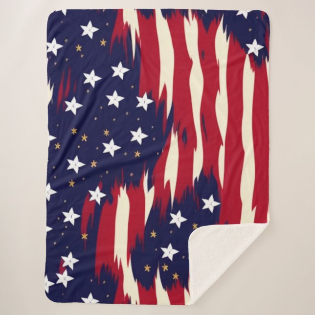 Manta Sherpa Ondas patrióticas (Anverso)