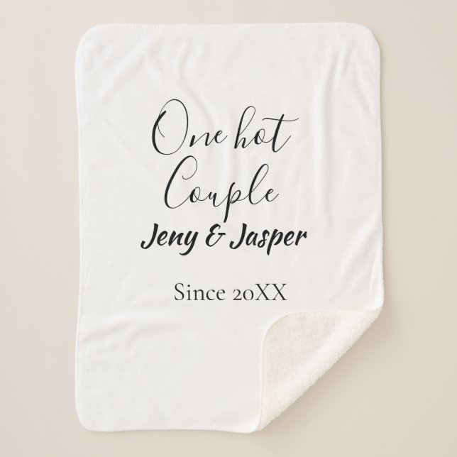 Manta Sherpa One hot couple add name since 20XX year date (Anverso)