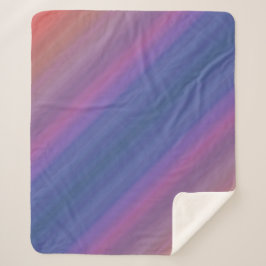 Manta Sherpa Orange Purple and Blue Stripes Abstract Pattern