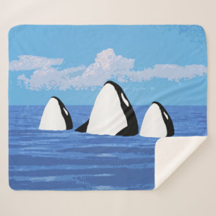 Manta Sherpa Orcas Sherpa Blanket