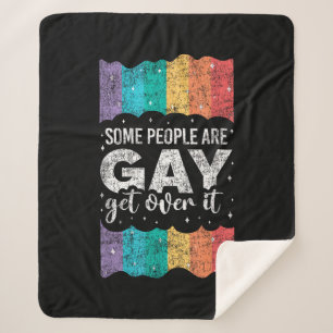 Manta Sherpa Orgullo Arcoíris LGBT Vintage Algunas Personas Son