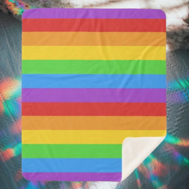 Manta Sherpa Orgullo Cómodo: Bandera del Arcoíris (Subido por el creador)
