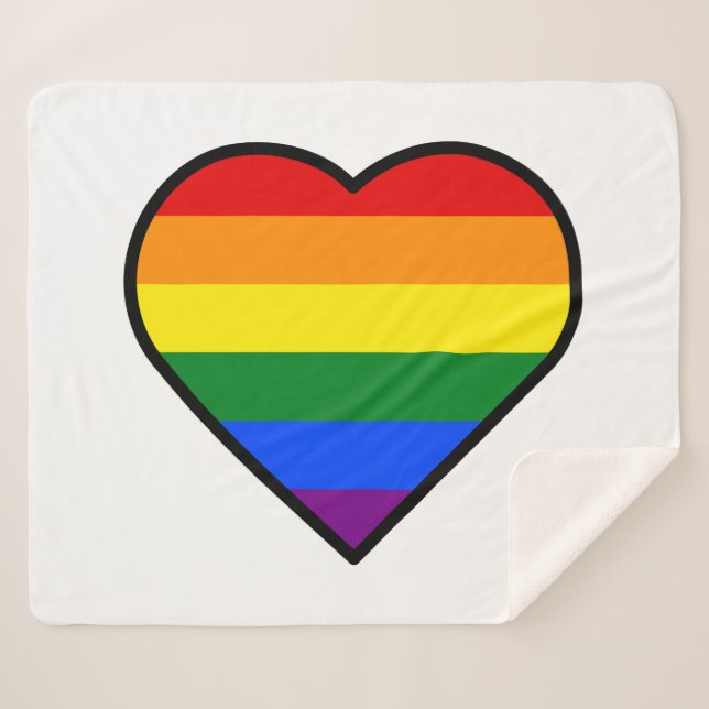 MANTA SHERPA ORGULLO CORAZÓN (Anverso (horizontal))