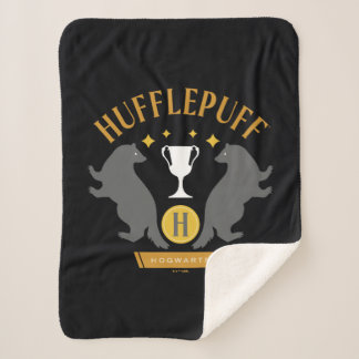 Manta Sherpa Orgullo de la casa HUFFLEPUFF™ con gráfico de tejó