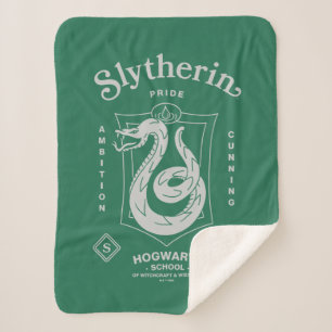 Manta Sherpa ORGULLO DE SLYTHERIN™ Ambición Astucia Escudo