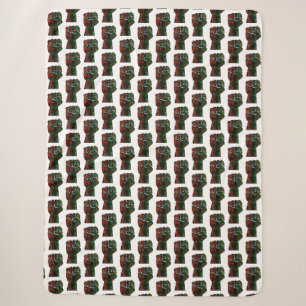 Manta Sherpa orgullo negro bandera panafricana roja verde puño