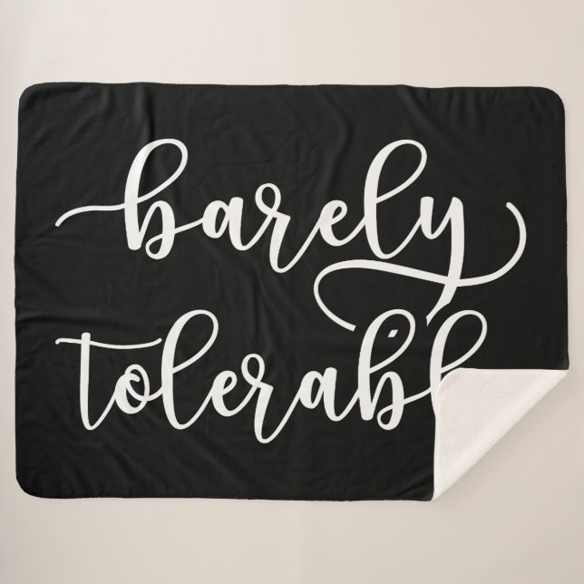Manta Sherpa Orgullo Y Prejuicio - Apenas Tolerable (Anverso (horizontal))