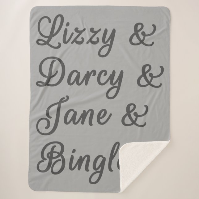 Manta Sherpa Orgullo y prejuicio Parejas I (Anverso)