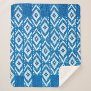 Manta Sherpa ornamento étnico sobre la ropa de cama natural
