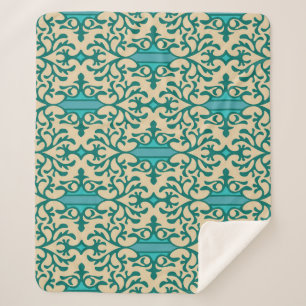 Manta Sherpa Ornamento floral: moderno y moderno de moda sin pr