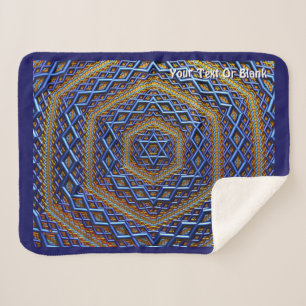 Manta Sherpa Ornate Metallic Magen David
