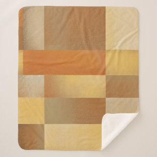 Manta Sherpa Oro marrón Naranja moderno de mediados de siglo