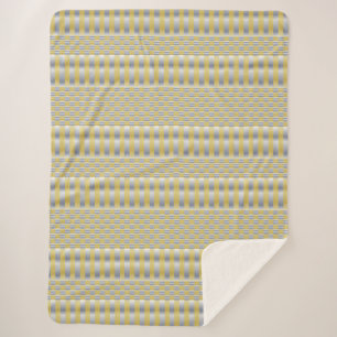 Manta Sherpa Oro y plata (chequeros y rayas)