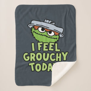 Manta Sherpa Oscar el Grouch Hoy Me Siento Grouchy.