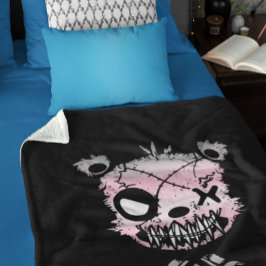 Manta Sherpa Oso de color con la bandera del orgullo de la deig