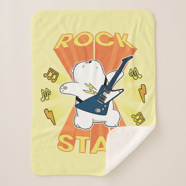 Manta Sherpa Oso de Hielo - Estrella de Rock (Anverso)