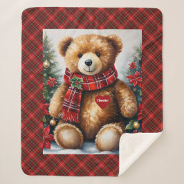 Manta Sherpa Oso de peluche añade el nombre del niño a sus Navi