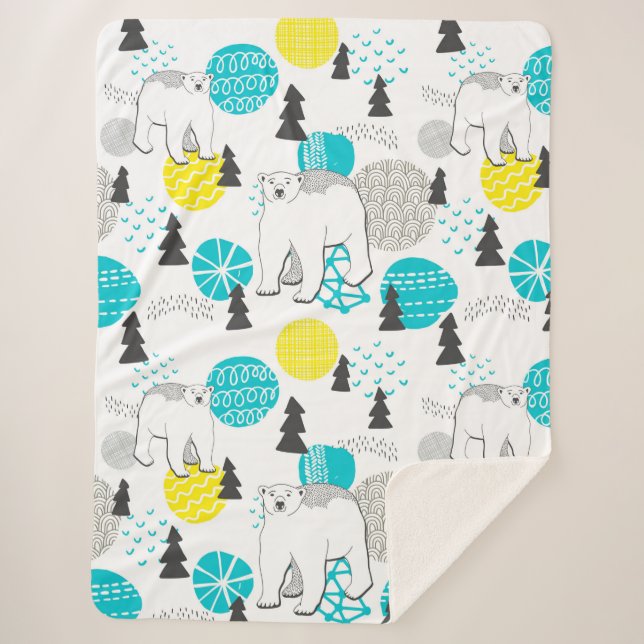 Manta Sherpa Oso polar (Anverso)