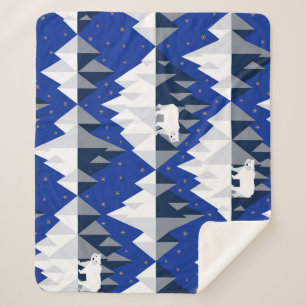 Manta Sherpa Oso Polar sobre el patrón Iceberg sin Marea.