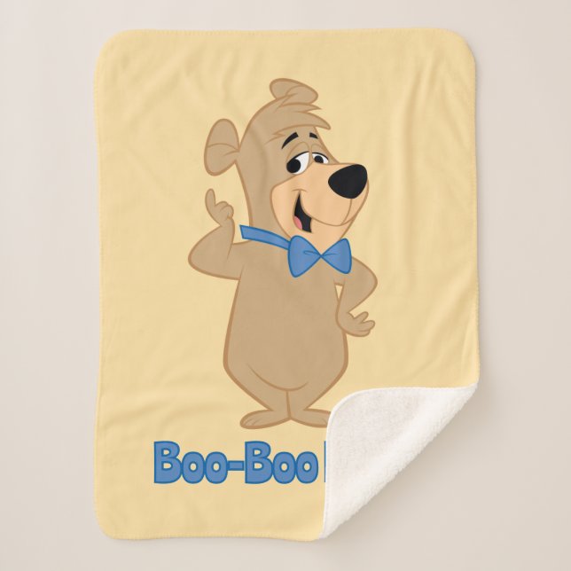 Manta Sherpa Oso Precocioso de Boo-Boo (Anverso)