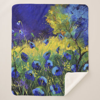 Manta Sherpa Otoño azul, arte