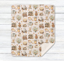 Manta Sherpa Otoño Patrón Estético Esencial Favorito